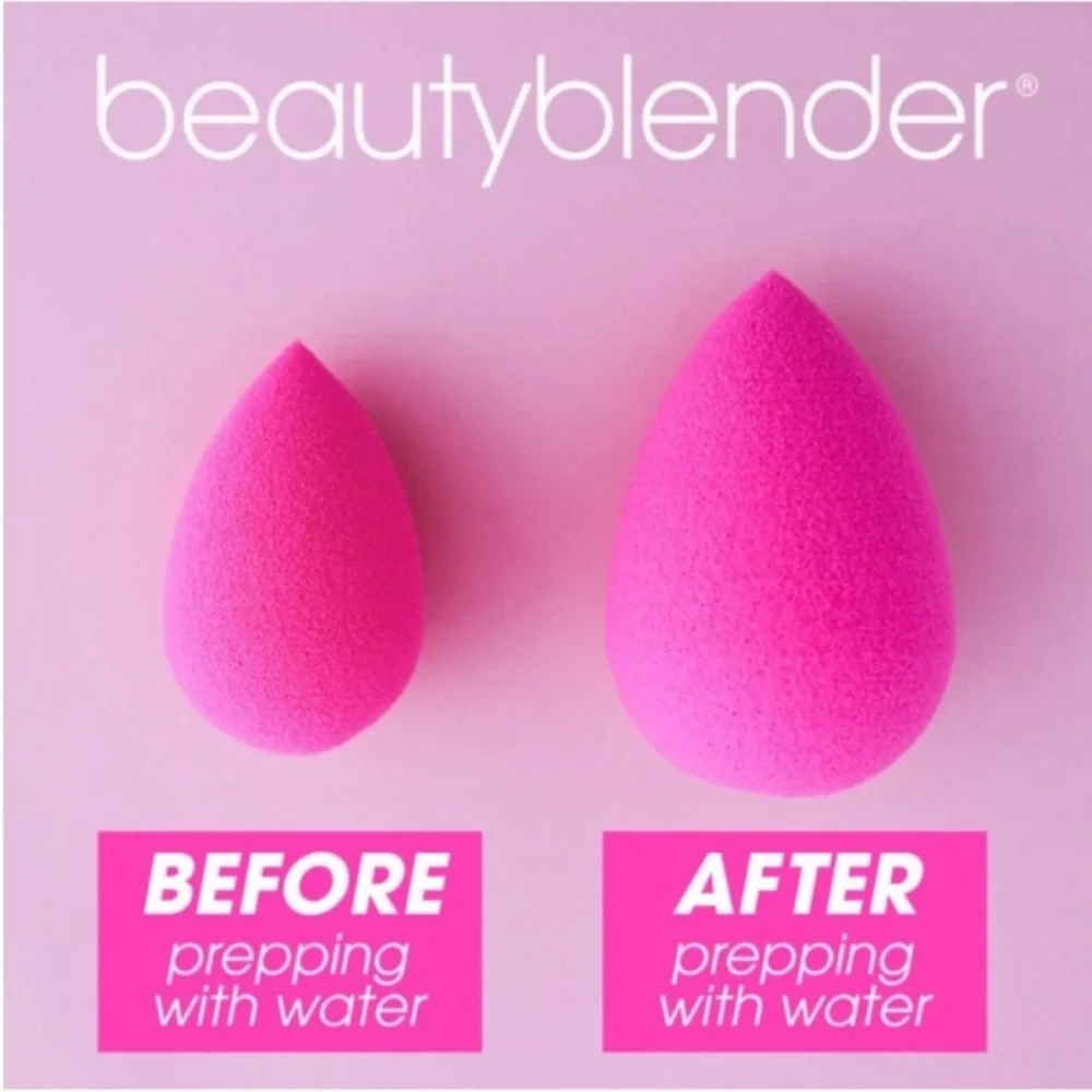 Original beautyblender Sponge in Pink and Solid Lavender Blendercleanser Set